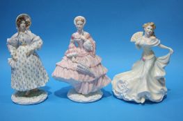 Royal Worcester figures and a Royal Doulton figure
