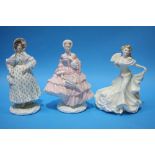 Royal Worcester figures and a Royal Doulton figure