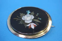 A Pietra Dura brooch