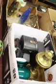 2 boxes assorted oil lamp etc.
