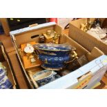 Tray of assorted Carlton Ware bowl, Murano lamp etc.