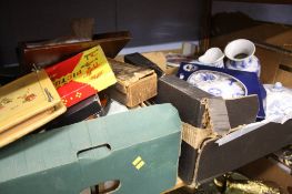 Shelf of assorted including Ringtons and other china