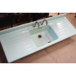 Enamelled cased iron sink