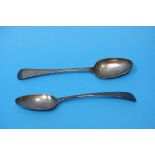 Pair of silver serving spoons, Richard Crossley, London 1823