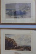 Galbraith pair of watercolours 'Coastal views near