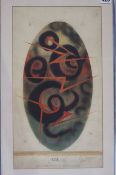 Tom Colon print signed in pencil Abstract 46x29cm