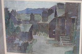 Alf O'Brien 1912-1988 Water colour signed 'Village