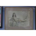 Alf O'Brien 1912-1988 Watercolour signed 'Female Nude' 25.5x35cm