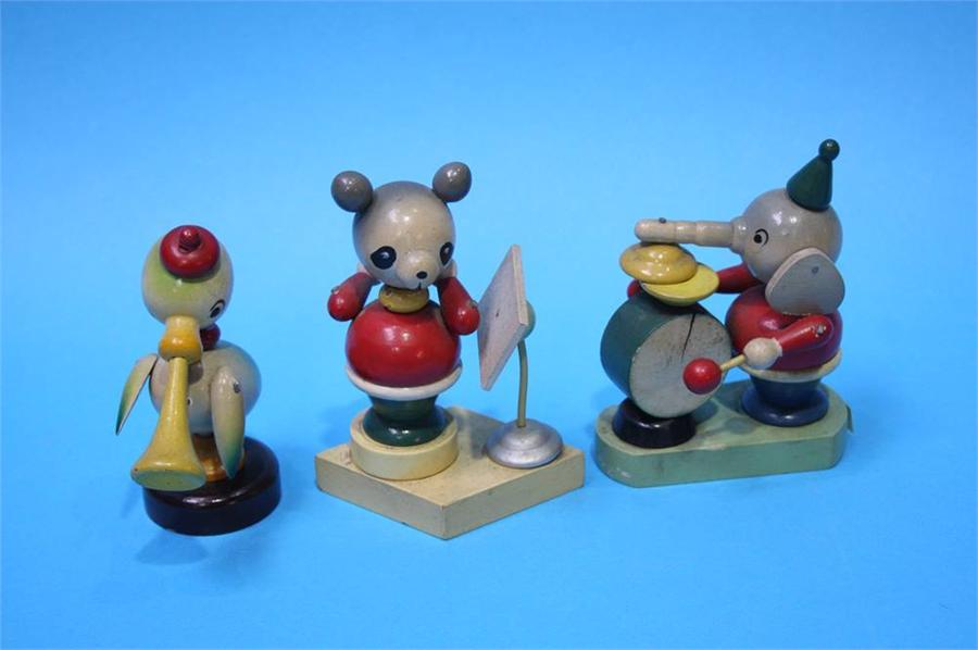 A Circa 1930's painted wooden animal band (6) - Image 3 of 3