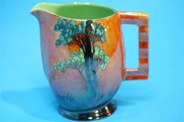 A Carlton Ware 'Tall trees' pattern water jug on b