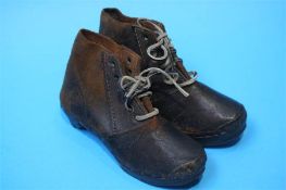 A quantity of 19th century childrens shoes etc