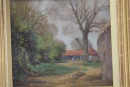 W.P Rowe Oil on board signed dated 1920 'The Stack