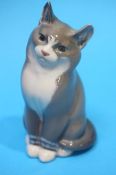 A Royal Copenhagen cat, numbered 1803 and another