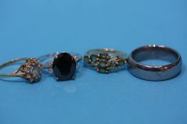 2 9ct rings and 2 others