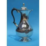 A silver jug, hallmarked Sheffield 1882 19oz approx