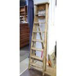 Set of pine step ladders