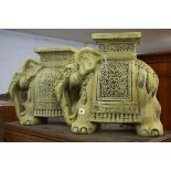 Pair of elephant stools