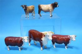 A Beswick 'Hereford Bull' 1363a, Two 'CH of Champi