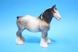 A Beswick 'Shire' mare, rocking horse grey, number