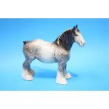 A Beswick 'Shire' mare, rocking horse grey, number