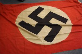 A large Nazi flag