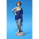 A Royal Dux figurine of a 1930's Lady 26cm height