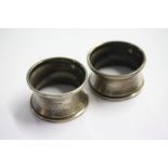 Pair of silver napkin rings