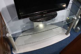 Glass TV stand