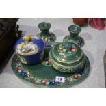 Part Minton dressing table set etc.