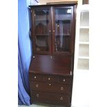 Stag bureau bookcase