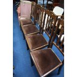 Four oak dining chairs