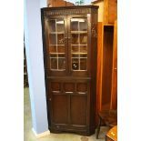 Oak corner cabinet