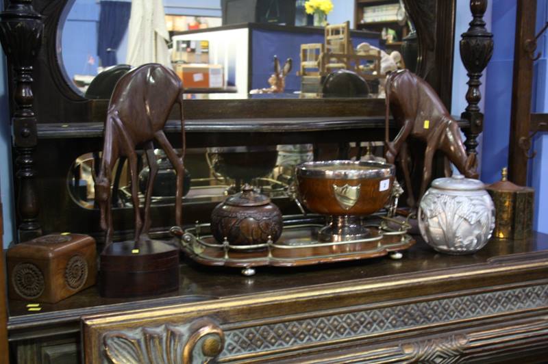 Oak serving tray, fruit bowl etc.