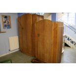 Two oak wardrobes