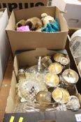 2 Boxes assorted, silver plate etc.