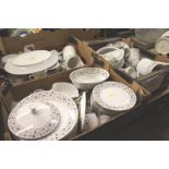 3 Trays 'Fiesta' tea and dinner china