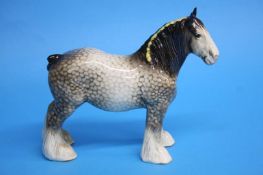 A Beswick 'Shire' mare, rocking horse grey, number