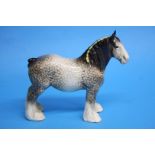 A Beswick 'Shire' mare, rocking horse grey, number