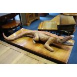 Taxidermy - a stuffed crocodile 125cm length