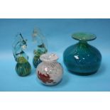 Four pieces of Mdina glass