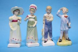 Four Royal Doulton figures: 'Little boy blue', 'To