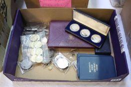 Tray of assorted coinage