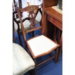 Pair of Edwardian mahogany bedroom chairs