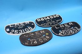 Four various L.N.E.R plates