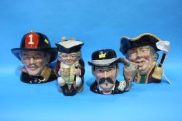 Four Royal Doulton Toby jugs