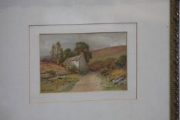 Harry James Sticks, (1867-1938), watercolour, signed, 'Rural landscape', 12 x 18cm