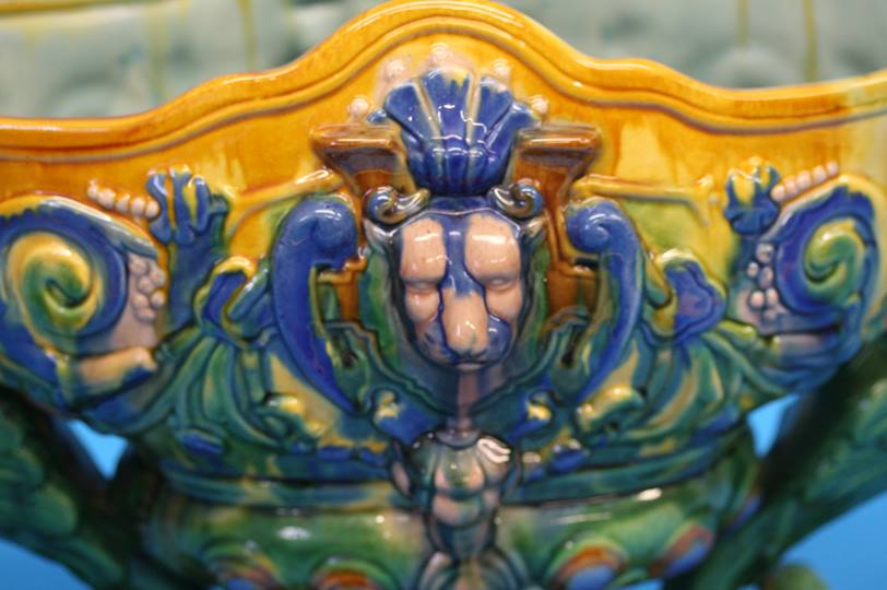 A large modern majolica jardinIere - Image 2 of 3