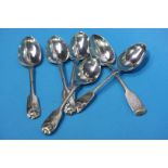 Two sets of three Newcastle silver teaspoons, 94.2 grams / 3oz