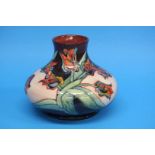 A modern Moorcroft squat shaped baluster vase deco