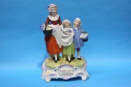 A Dresden porcelain Yardleys Lavender figure group